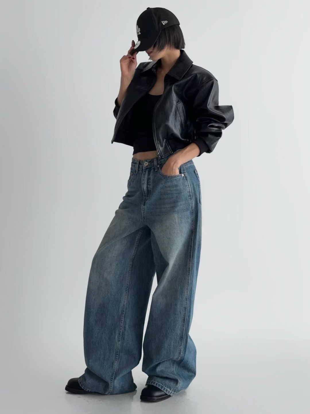 PUBLIC&amp;CO GIRL東大門㊣直郵女裝新品推薦25秋冬牛仔褲PUBLIC&amp;CO GIRL牛仔褲