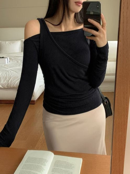 SEOULER東大門㊣實拍女裝新款休閑真品職業人氣推薦長袖T恤SEOULER長袖T恤圖色2