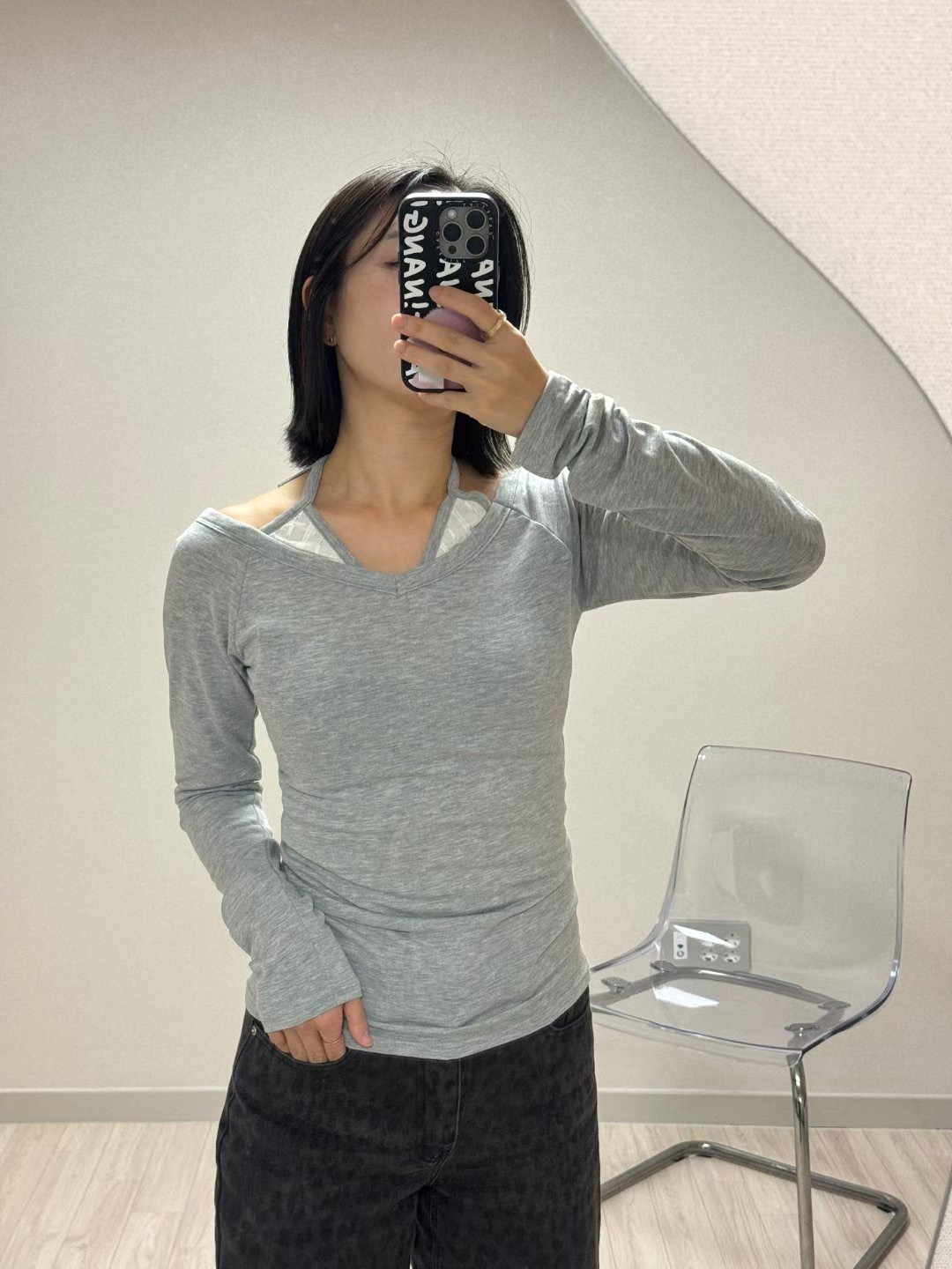 SEOULER東大門㊣代購女士新款推薦真品休閑職業25秋冬長袖T恤SEOULER長袖T恤圖色1