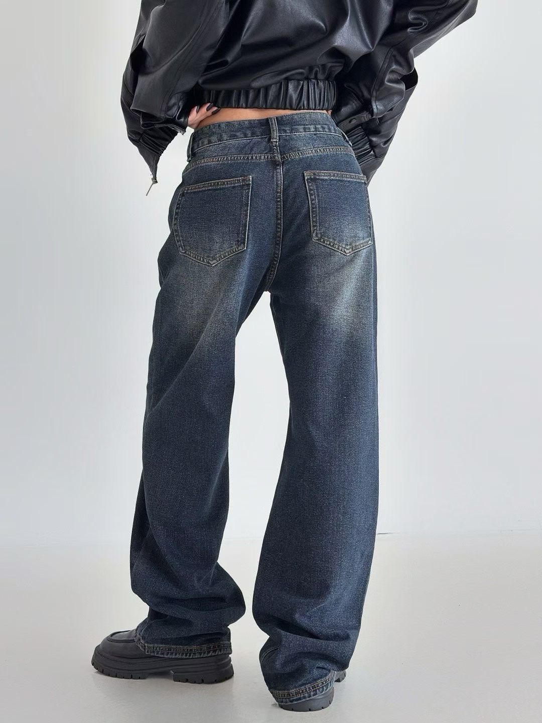 PUBLIC&amp;CO GIRL韓國代購㊣女裝新款25秋冬牛仔褲拉絨PUBLIC&amp;CO GIRL牛仔褲