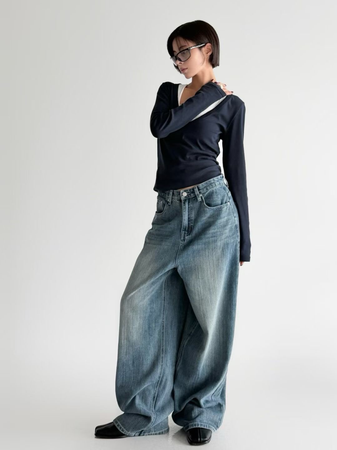 PUBLIC&amp;CO GIRL韓國代購㊣女士新品熱賣推薦真品牛仔褲PUBLIC&amp;CO GIRL牛仔褲