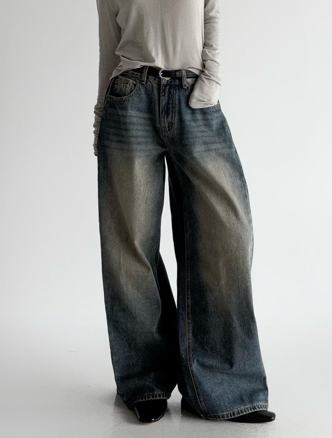 PUBLIC&amp;CO GIRL東大門㊣實拍女士新款熱賣牛仔褲不含腰帶PUBLIC&amp;CO GIRL牛仔褲圖色1