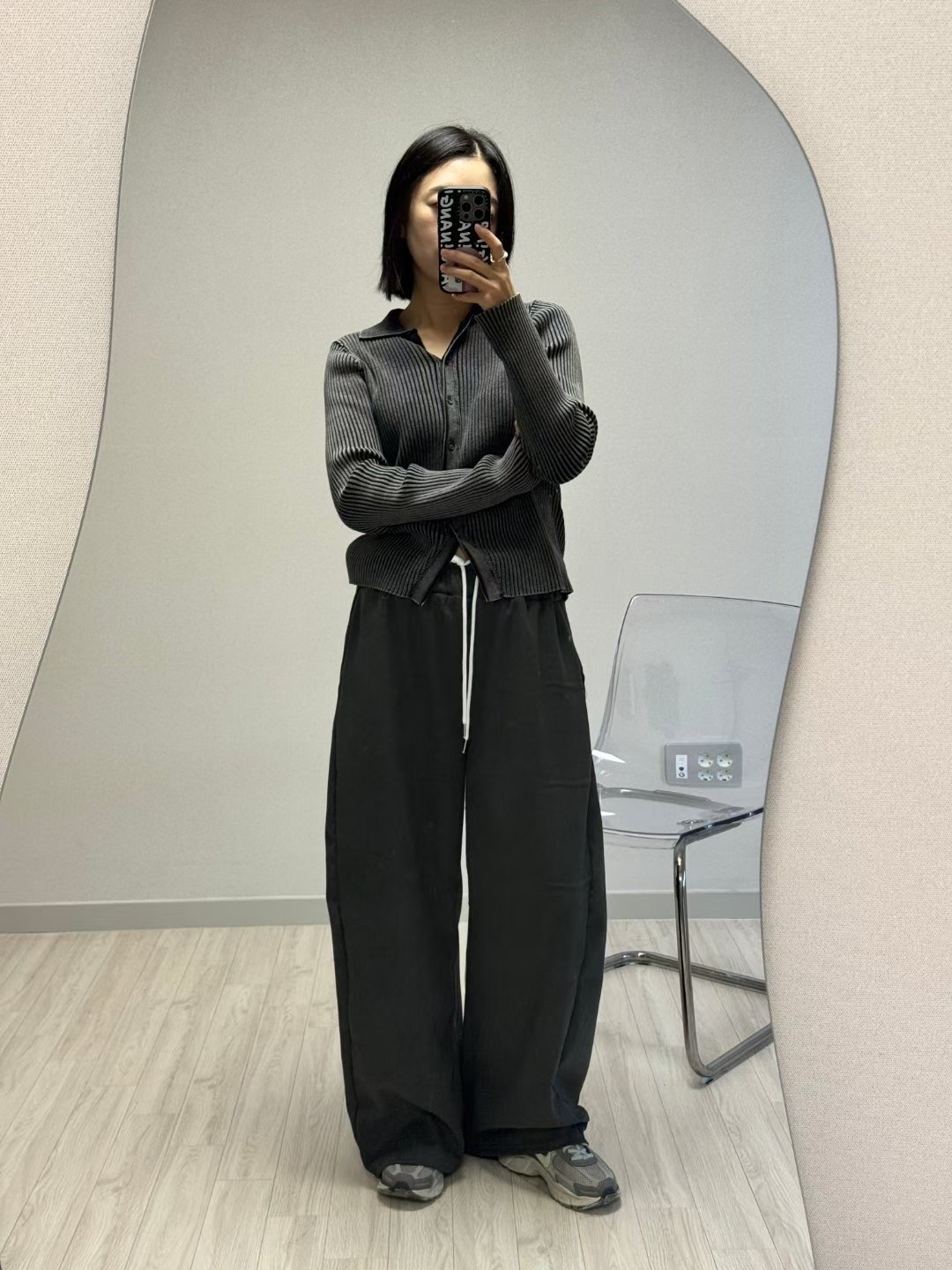 SEOULER韓國代購㊣女裝新款25秋冬職業真品推薦時尚休閑褲腰帶SEOULER休閑褲圖色1