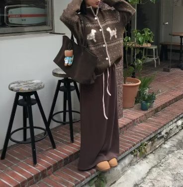 SEOULER東大門㊣代購女士新品休閑人氣職業真品時尚長裙貂皮SEOULER長裙