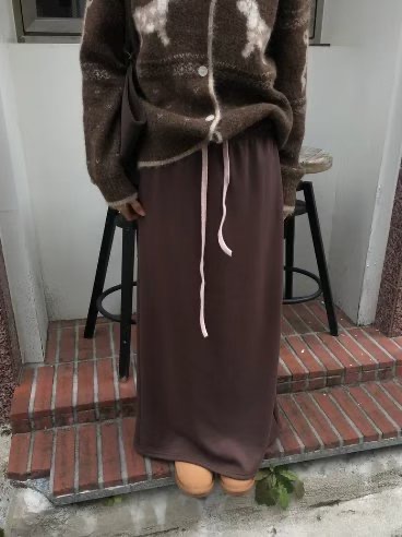 SEOULER東大門㊣代購女士新品休閑人氣職業真品時尚長裙貂皮SEOULER長裙圖色2