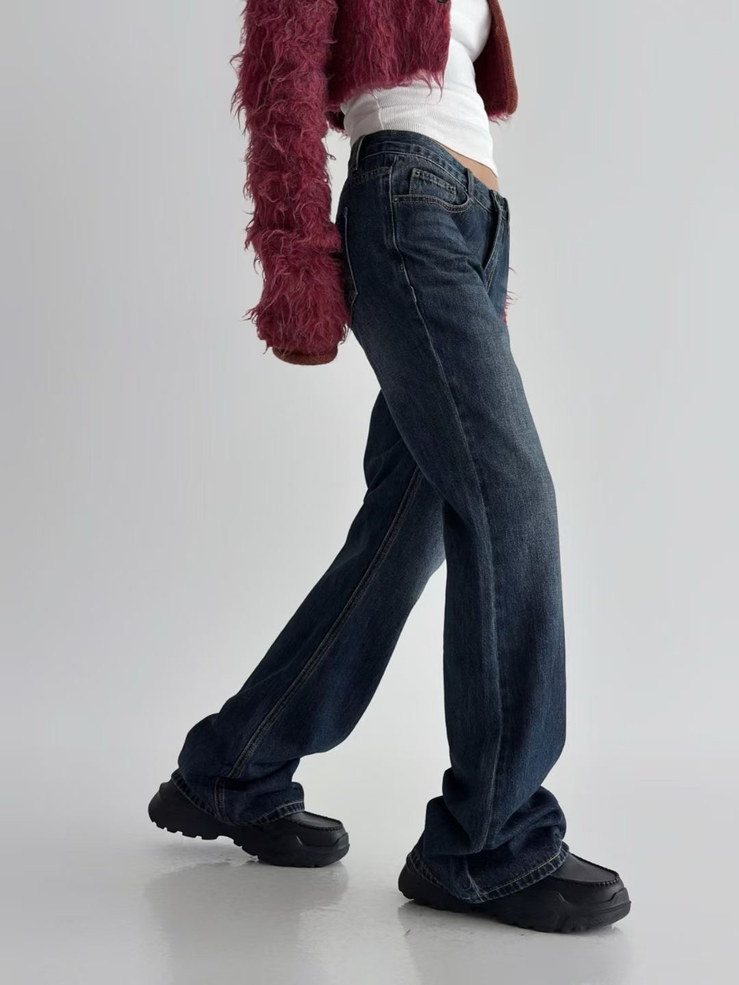 PUBLIC&amp;CO GIRL東大門㊣代購女士新品25秋冬推薦牛仔褲PUBLIC&amp;CO GIRL牛仔褲