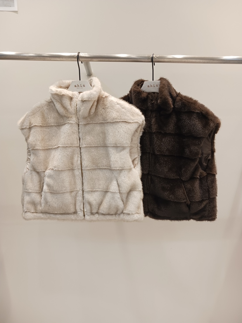 NEOUL東大門㊣直郵女裝新品時尚推薦真品25秋冬休閑馬甲雙面NEOUL/ahin雙領標簽馬甲