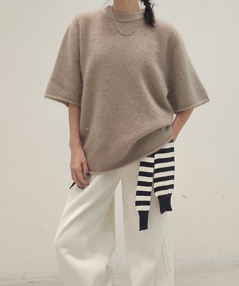 NEOUL東大門㊣代購女士新款推薦熱賣休閑時尚職業針織衫安哥拉NEOUL/ahin雙領標簽針織衫