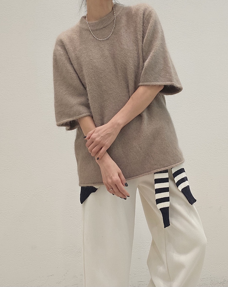 NEOUL東大門㊣代購女士新款推薦熱賣休閑時尚職業針織衫安哥拉NEOUL/ahin雙領標簽針織衫