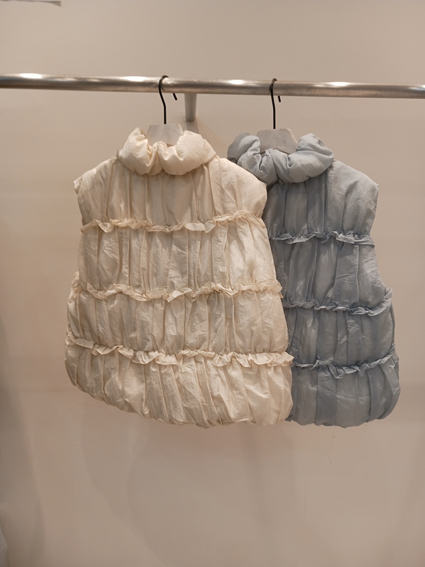 NEOUL韓國代購㊣女裝新品25秋冬推薦時尚職業休閑熱賣馬甲填充NEOUL/ahin雙領標簽馬甲