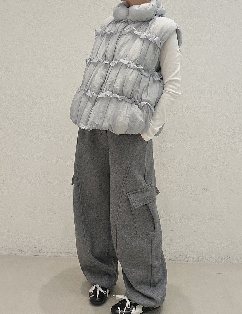 NEOUL韓國代購㊣女裝新品25秋冬推薦時尚職業休閑熱賣馬甲填充NEOUL/ahin雙領標簽馬甲