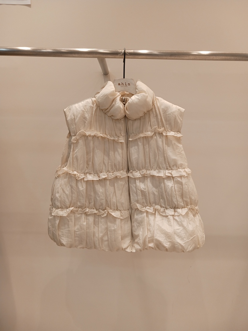 NEOUL韓國代購㊣女裝新品25秋冬推薦時尚職業休閑熱賣馬甲填充NEOUL/ahin雙領標簽馬甲圖色1