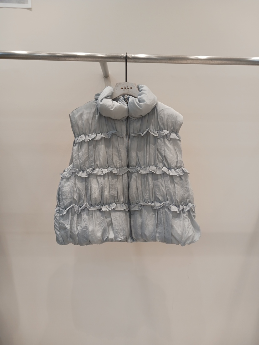 NEOUL韓國代購㊣女裝新品25秋冬推薦時尚職業休閑熱賣馬甲填充NEOUL/ahin雙領標簽馬甲圖色2