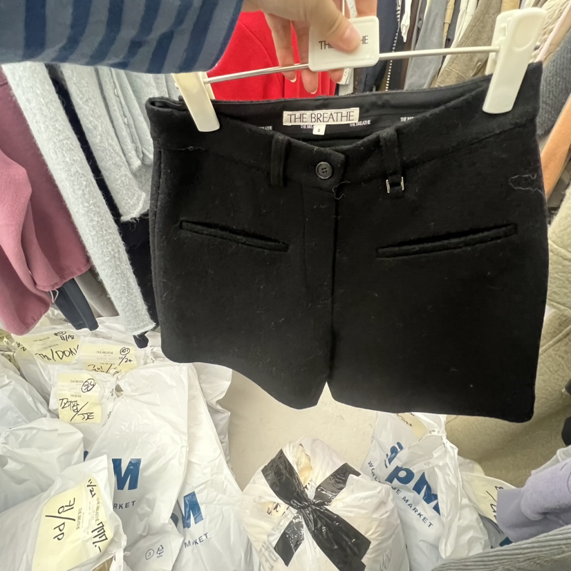 BREATHE韓國代購㊣女士新款職業真品時尚休閑推薦熱賣短褲羊毛BREATHE短褲圖色2