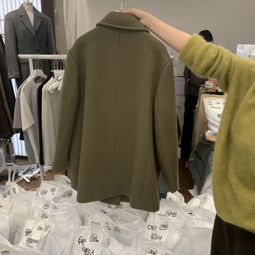 UNDERSTANDING東大門㊣代購女裝新款推薦真品25秋冬短款大衣UNDERSTANDING短款大衣