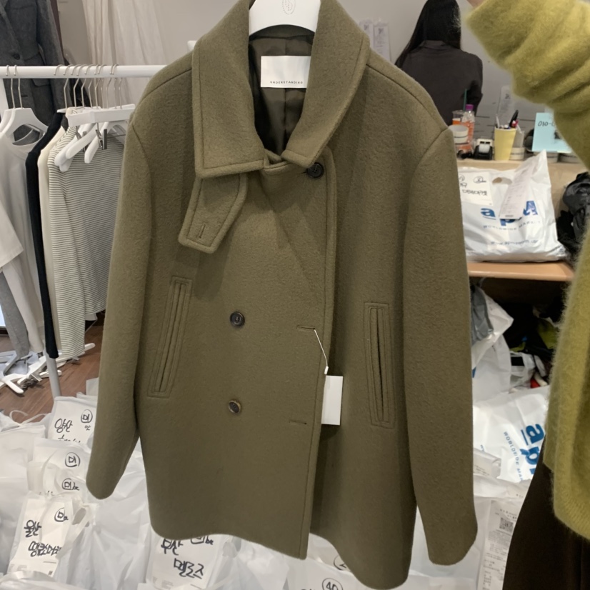 UNDERSTANDING東大門㊣代購女裝新款推薦真品25秋冬短款大衣UNDERSTANDING短款大衣圖色2