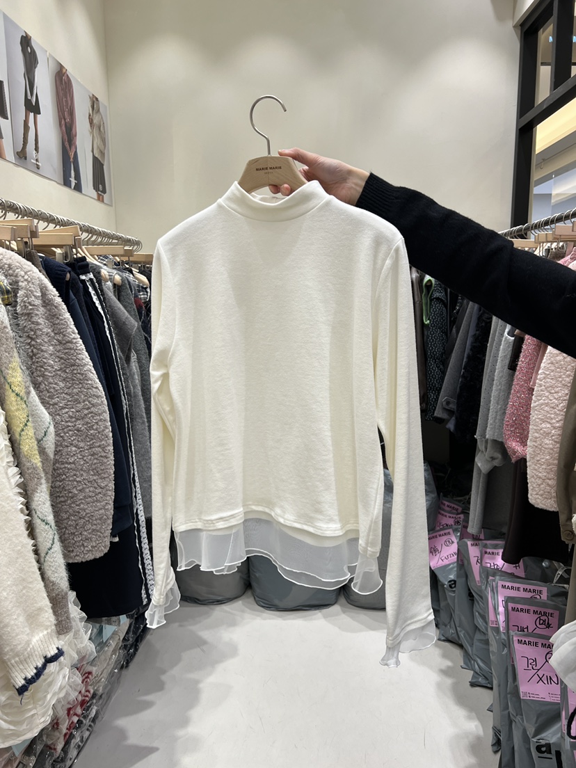 MARIE MARIE東大門㊣直郵女裝新款真品熱賣時尚長袖T恤假兩件MARIE MARIE長袖T恤圖色1