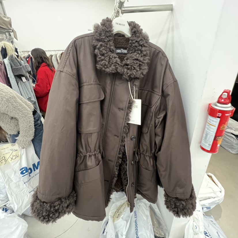 BREATHE韓國代購㊣女裝新品熱賣推薦25秋冬職業人氣夾克羊毛BREATHE夾克圖色2
