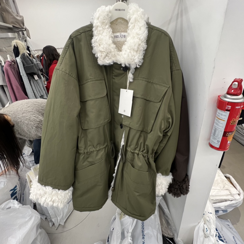 BREATHE韓國代購㊣女裝新品熱賣推薦25秋冬職業人氣夾克羊毛BREATHE夾克圖色3