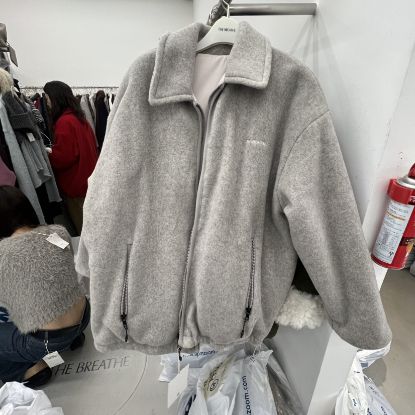 BREATHE韓國代購㊣女士新款休閑推薦時尚真品熱賣夾克羊毛兩面BREATHE夾克圖色1