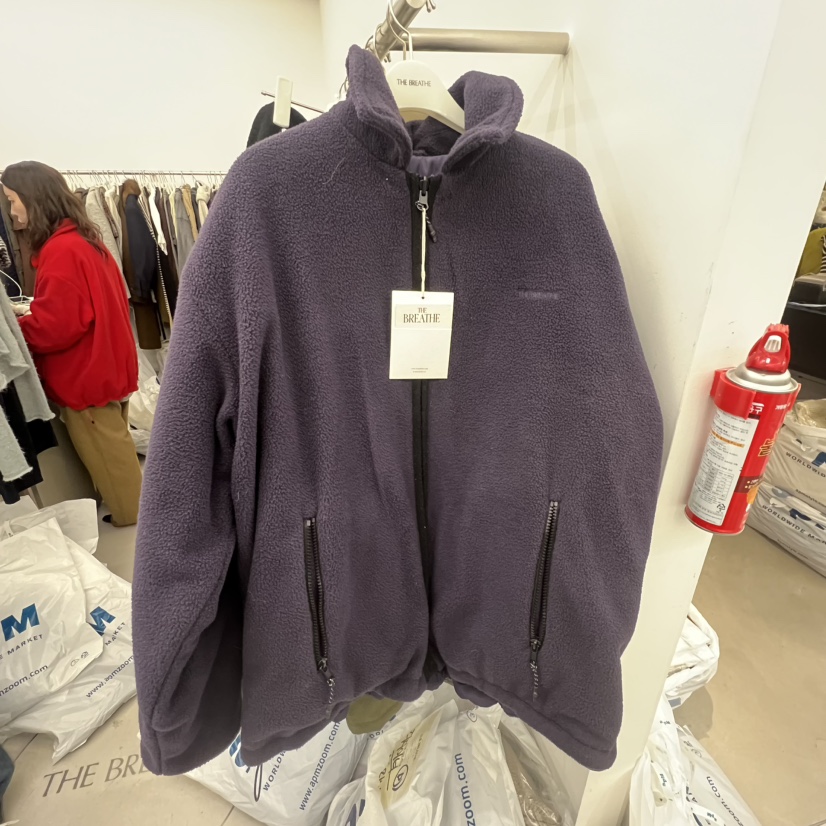 BREATHE韓國代購㊣女士新款休閑推薦時尚真品熱賣夾克羊毛兩面BREATHE夾克圖色3