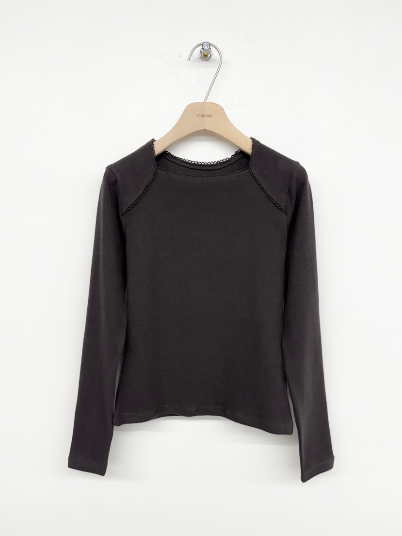 TOOGOOD韓國直郵㊣女士新款時尚人氣真品休閑25秋冬長袖T恤TOOGOOD長袖T恤圖色3墨色