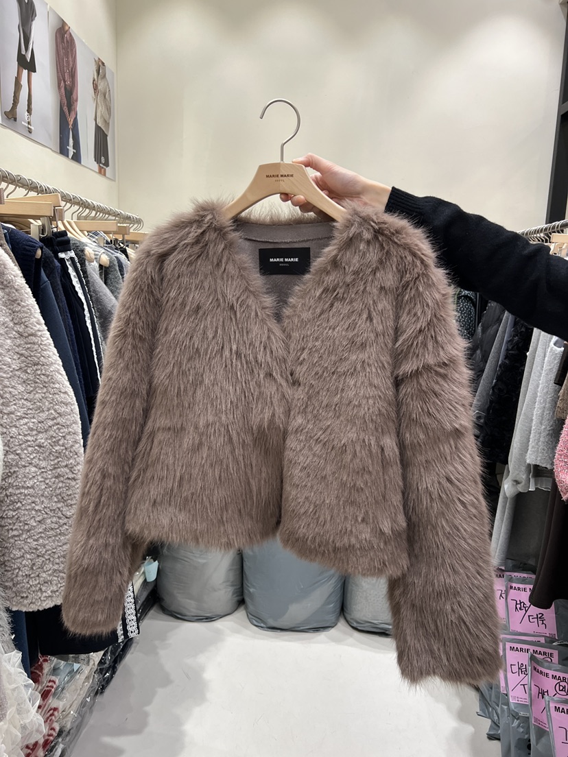 MARIE MARIE東大門㊣實拍女裝新款職業人氣熱賣短款大衣毛皮MARIE MARIE短款大衣圖色3