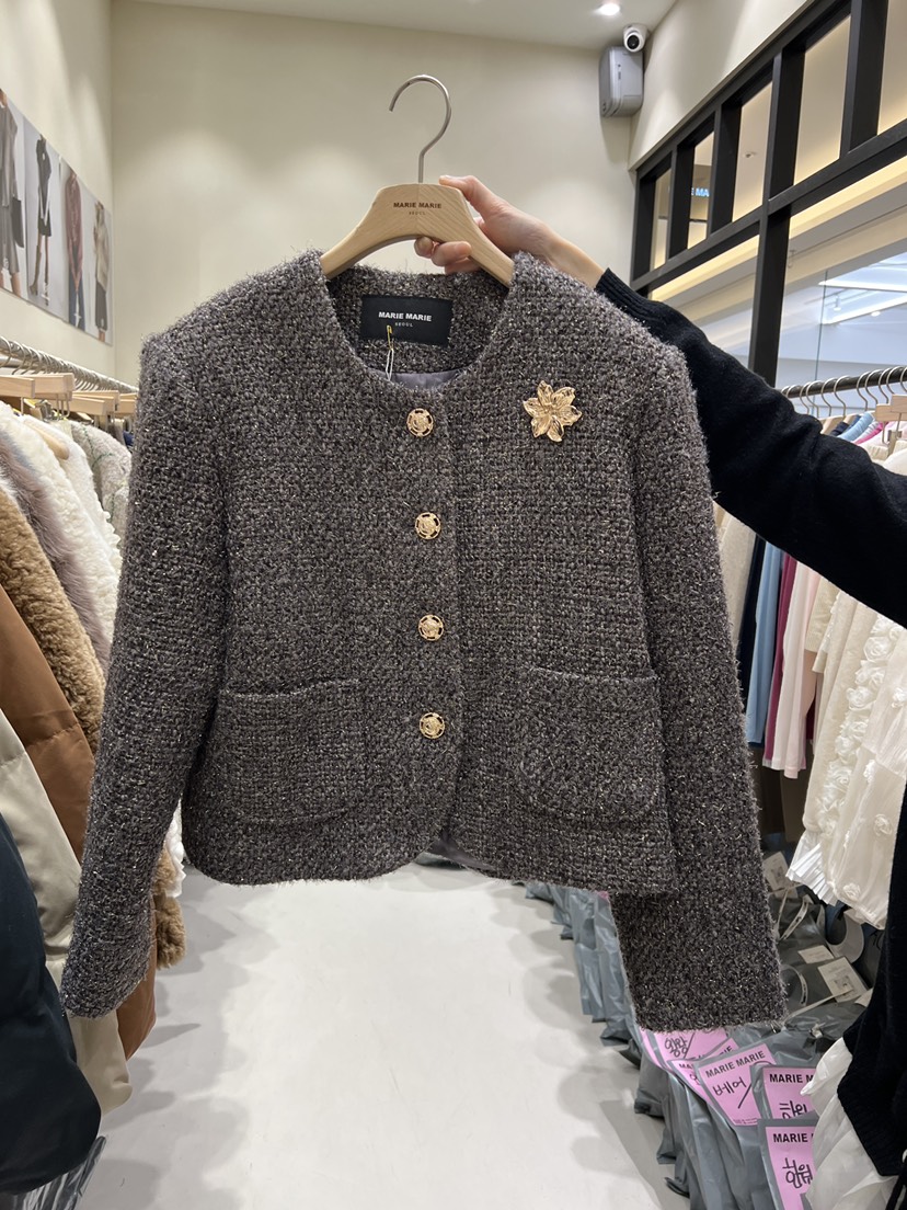 MARIE MARIE東大門㊣實拍女裝新款休閑推薦25秋冬夾克含飾品MARIE MARIE夾克圖色2