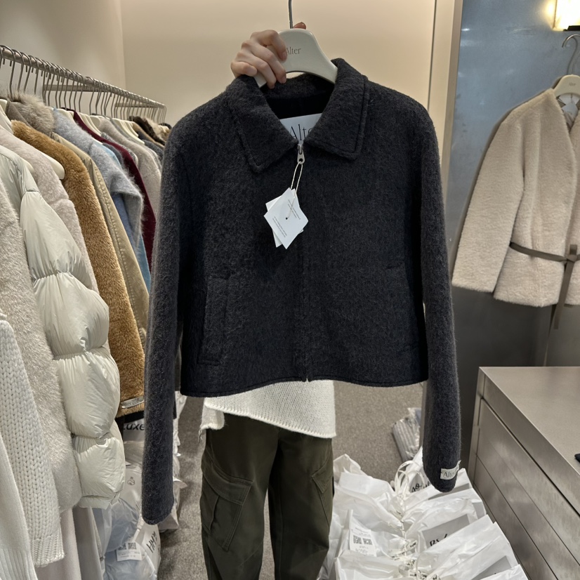 ALTER韓國直郵㊣女士新款熱賣職業推薦時尚休閑真品夾克羊駝Alter夾克圖色2