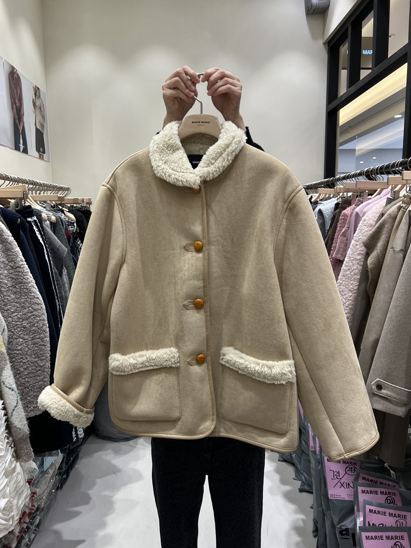 MARIE MARIE韓國直郵㊣女士新款時尚休閑人氣職業短款大衣MARIE MARIE短款大衣圖色1