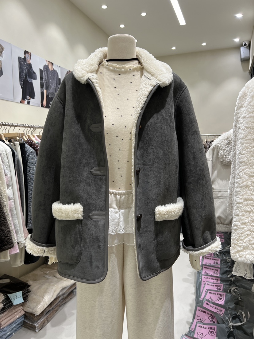 MARIE MARIE韓國直郵㊣女士新款時尚休閑人氣職業短款大衣MARIE MARIE短款大衣圖色2