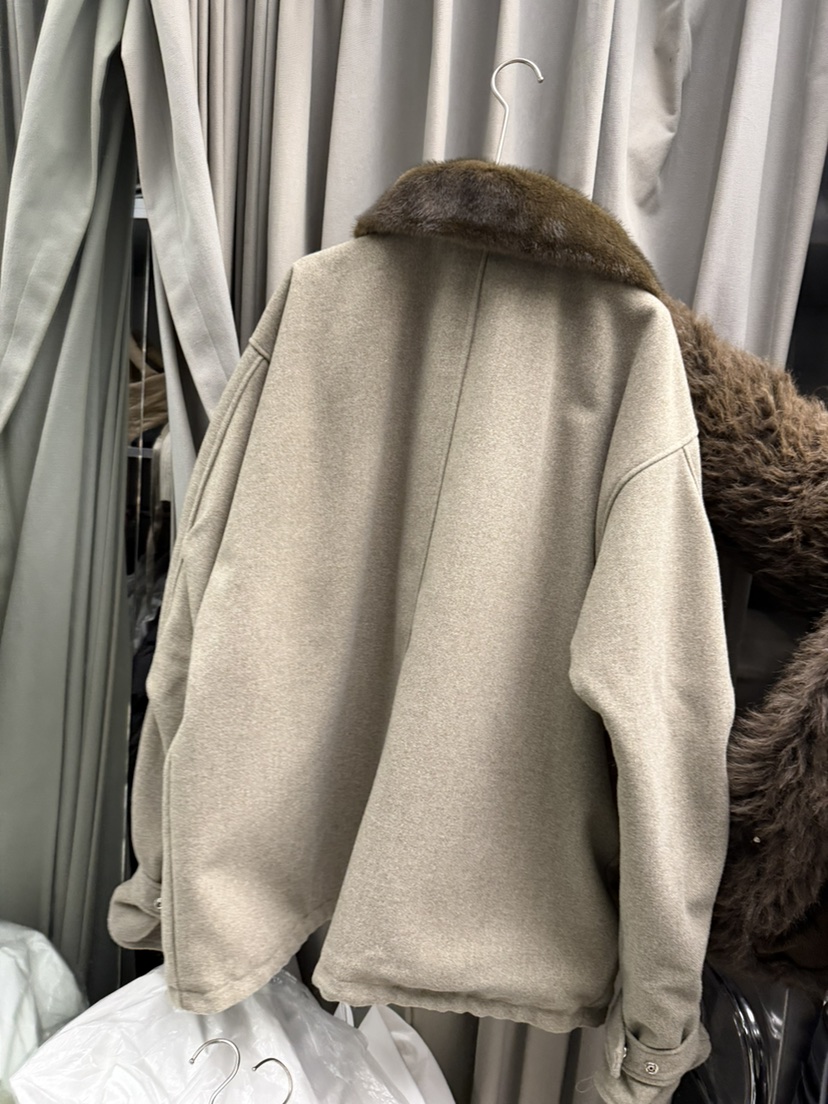 UOOV韓國代購㊣女裝新品人氣時尚休閑熱賣25秋冬推薦短款大衣UOOV短款大衣