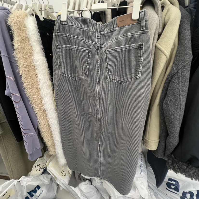 BREATHE東大門㊣實拍女士新品推薦熱賣半身裙中短裙燈芯絨豬皮BREATHE半身裙/中短裙