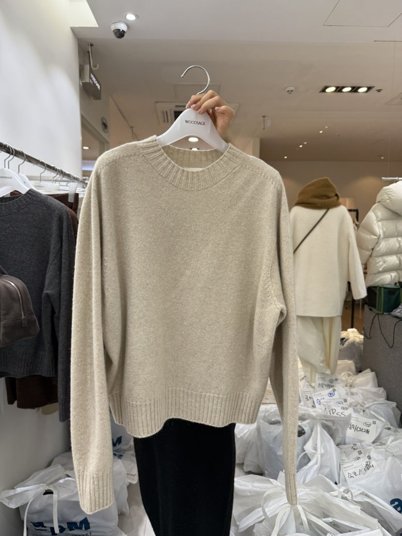 WOOD SAGE東大門㊣代購女士新款25秋冬職業推薦真品針織衫WOOD SAGE針織衫圖色1