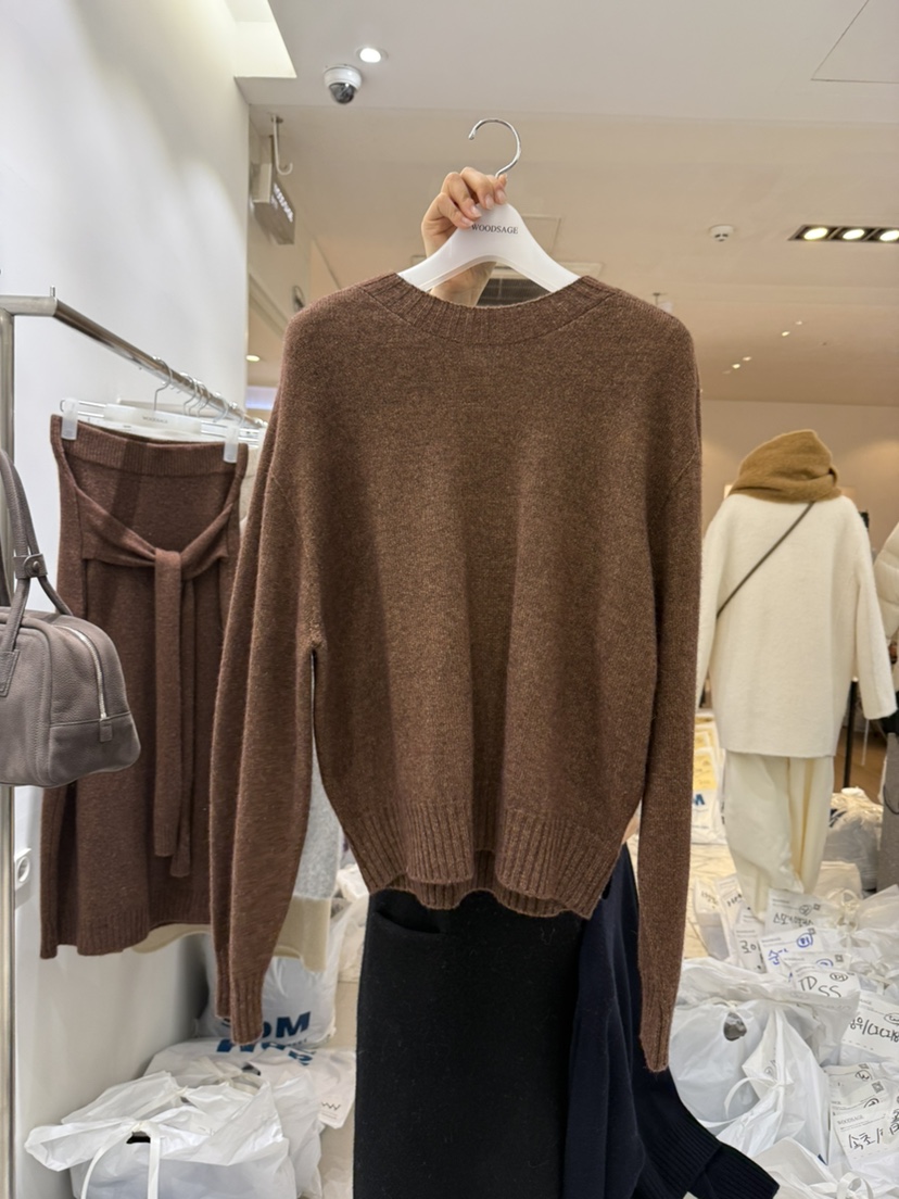 WOOD SAGE東大門㊣代購女士新款25秋冬職業推薦真品針織衫WOOD SAGE針織衫圖色3