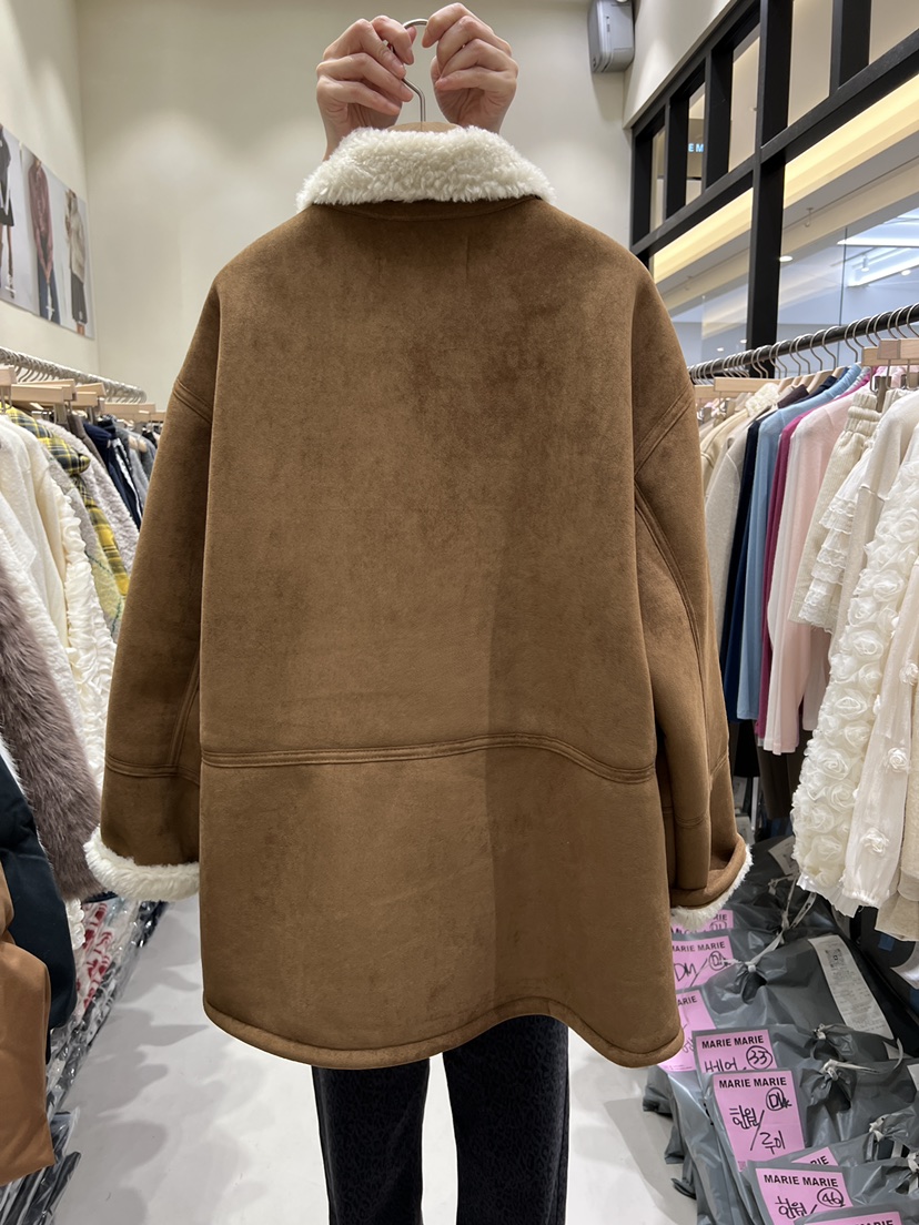MARIE MARIE韓國直郵㊣女士新品真品休閑時尚短款大衣羊毛MARIE MARIE短款大衣