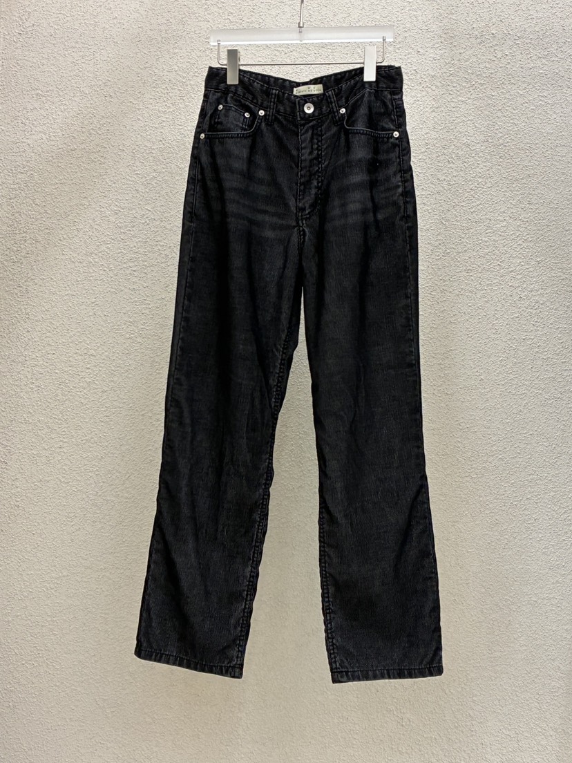 MWE韓國代購㊣女裝新品人氣真品推薦時尚25秋冬牛仔褲燈芯絨水洗MWE牛仔褲圖色2