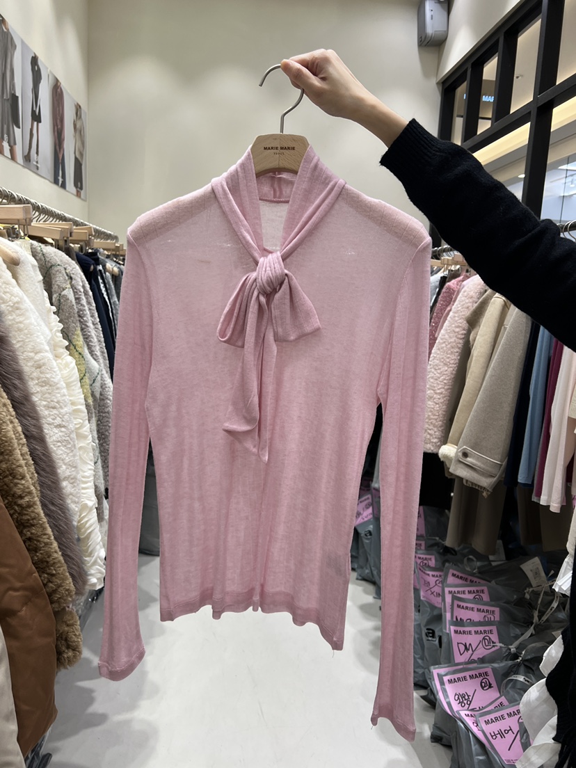 MARIE MARIE韓國代購㊣女士新品25秋冬職業人氣熱賣長袖T恤MARIE MARIE長袖T恤圖色2