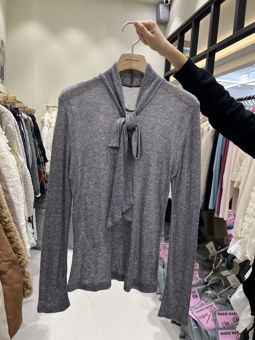 MARIE MARIE韓國代購㊣女士新品25秋冬職業人氣熱賣長袖T恤MARIE MARIE長袖T恤圖色3