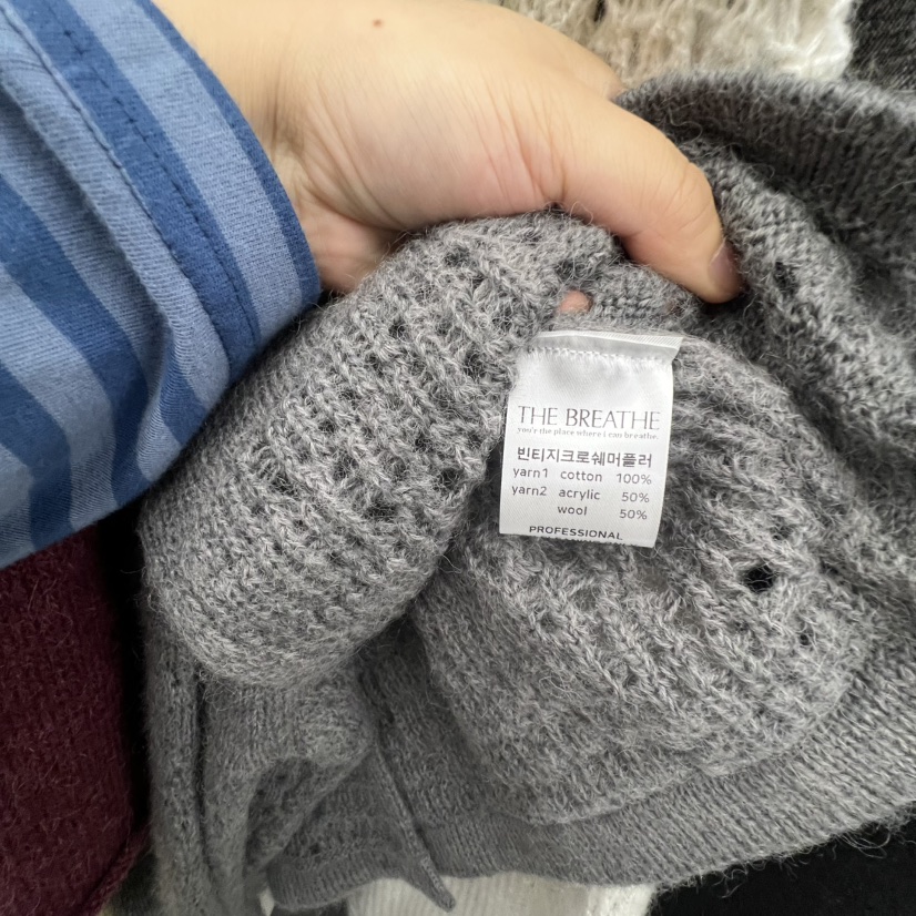 BREATHE東大門㊣代購女士新款時尚針織衫鉤針編織含圍巾復古BREATHE針織衫