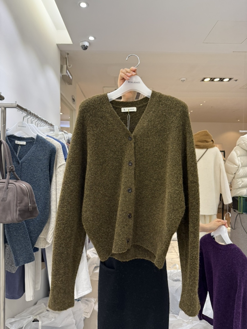 WOOD SAGE韓國直郵㊣女裝新品推薦職業休閑25秋冬針織衫羊駝WOOD SAGE針織衫圖色3