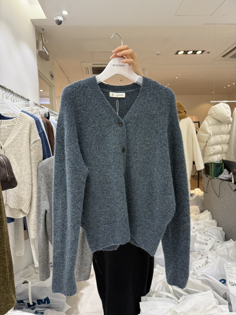 WOOD SAGE韓國直郵㊣女裝新品推薦職業休閑25秋冬針織衫羊駝WOOD SAGE針織衫圖色4