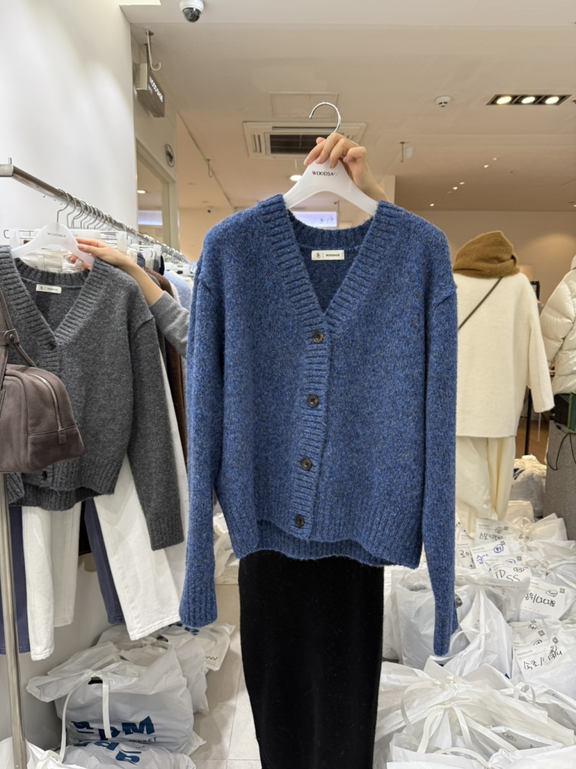 WOOD SAGE東大門㊣實拍女士新品25秋冬時尚針織衫羊毛開衫WOOD SAGE針織衫圖色2