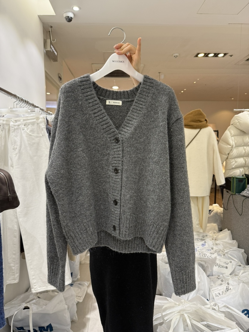 WOOD SAGE東大門㊣實拍女士新品25秋冬時尚針織衫羊毛開衫WOOD SAGE針織衫圖色3