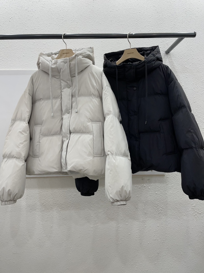 EGGPLANT韓國直郵㊣女士新款職業休閑25秋冬短款羽絨服填充鴨絨EGGPLANT短款羽絨服