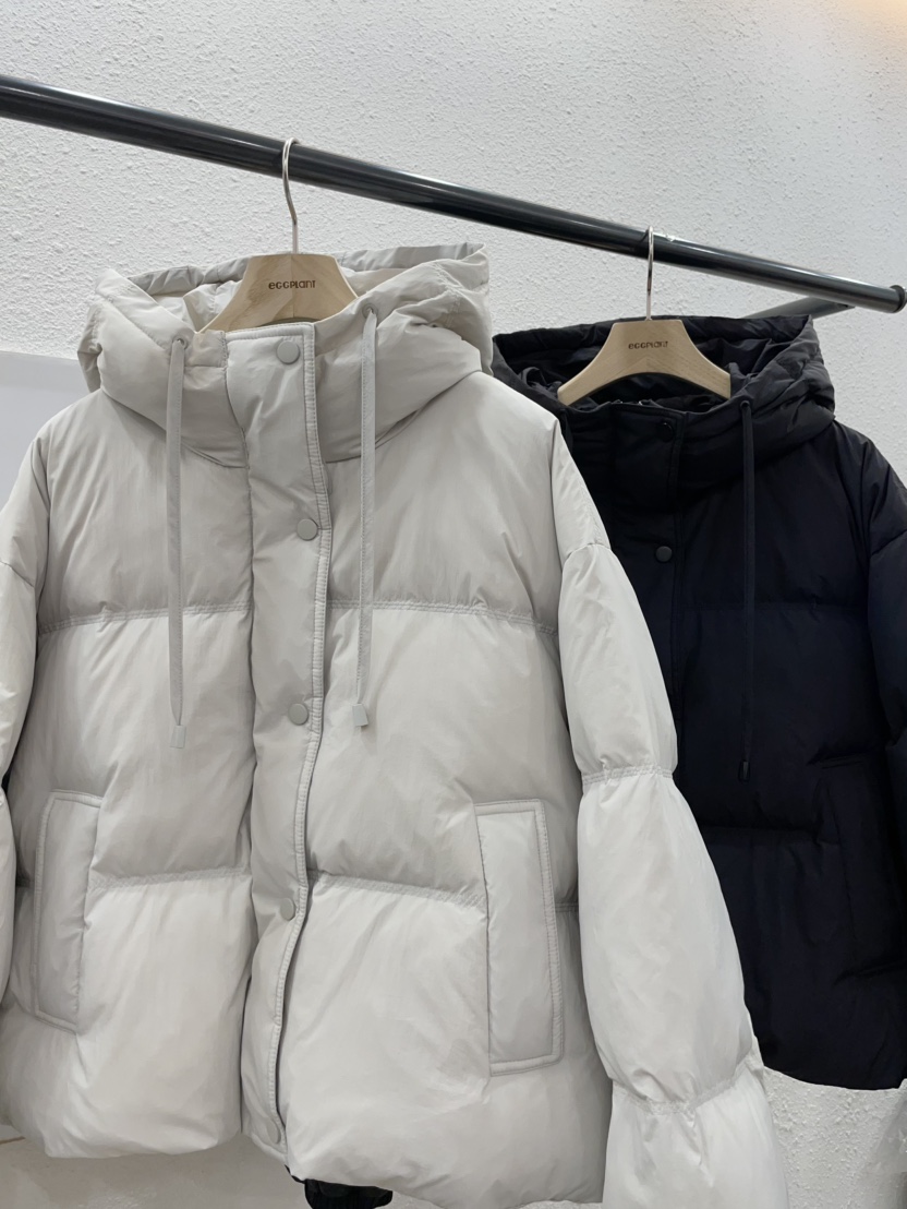 EGGPLANT韓國直郵㊣女士新款職業休閑25秋冬短款羽絨服填充鴨絨EGGPLANT短款羽絨服