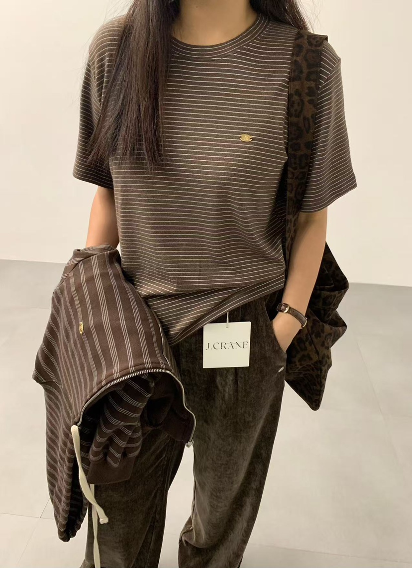 J CRANE-A韓國直郵㊣女裝新品25秋冬推薦熱賣時尚職業T恤J CRANET恤圖色1