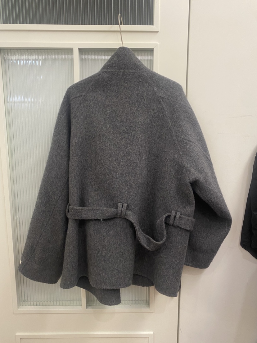 JADEMARKET東大門㊣直郵女士新品熱賣時尚人氣短款大衣含腰帶JADE MARKET短款大衣