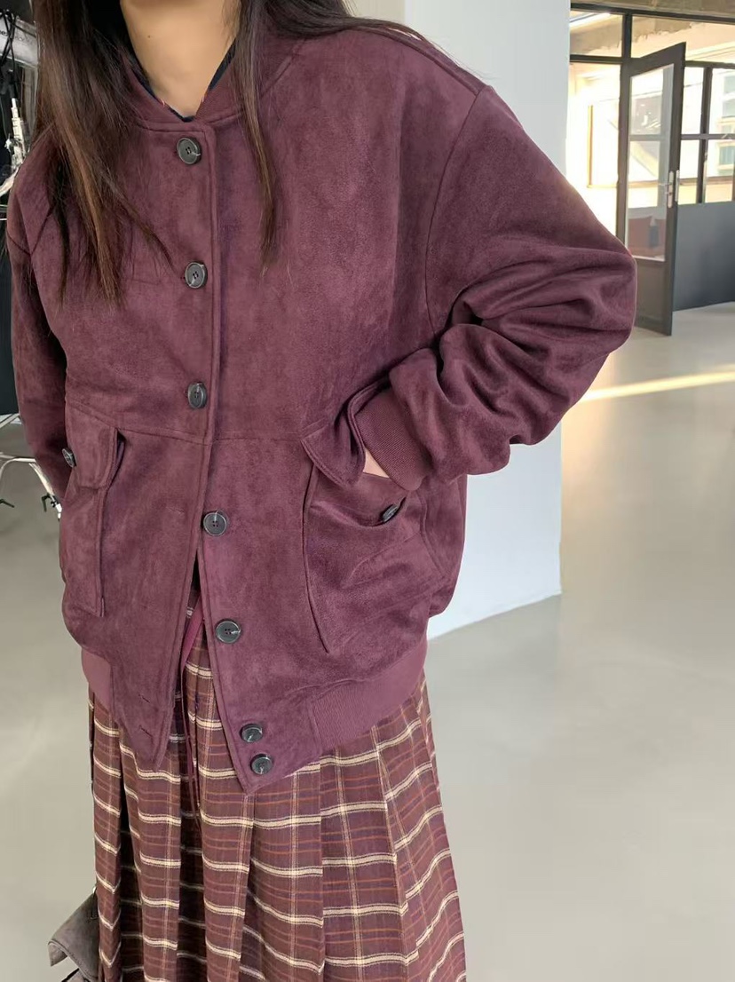 J CRANE-A韓國直郵㊣女士新品熱賣休閑25秋冬職業夾克麂皮J CRANE夾克