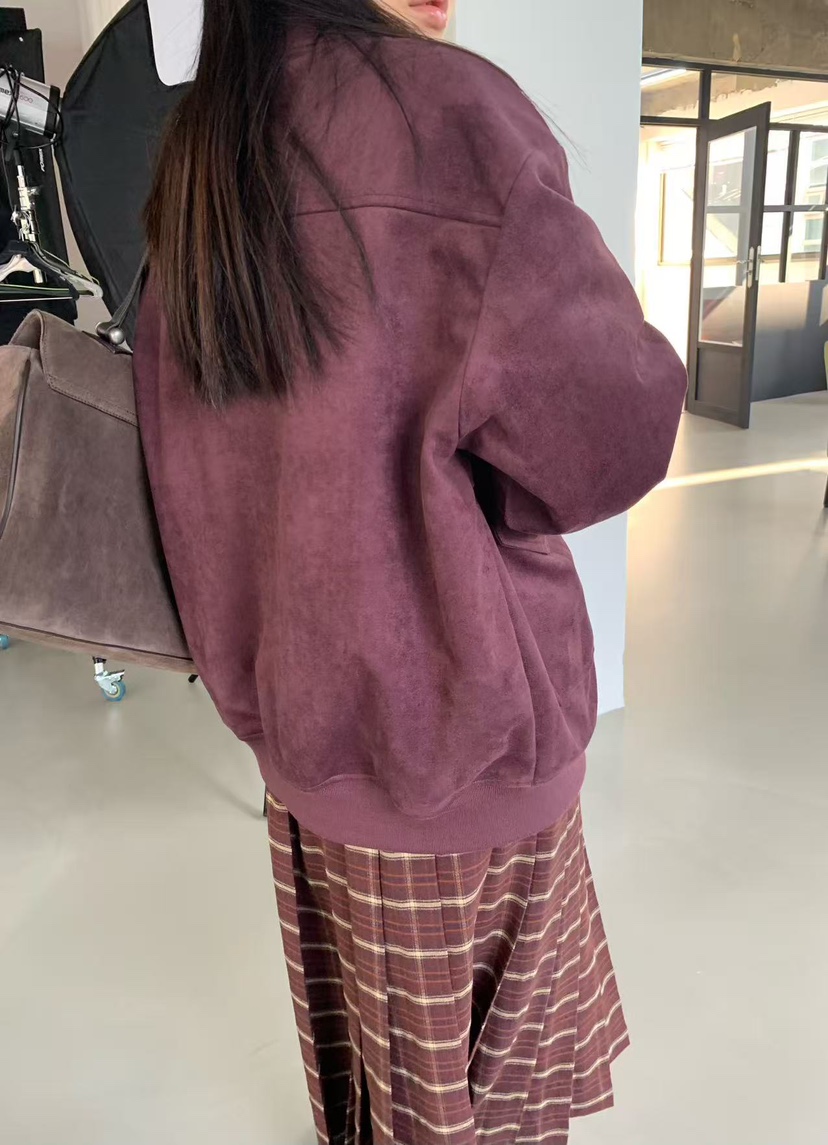 J CRANE-A韓國直郵㊣女士新品熱賣休閑25秋冬職業夾克麂皮J CRANE夾克